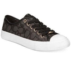Coach black signature empire sneakers